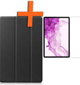 Nomfy Nomfy Samsung Galaxy Tab S8 Plus Hoes Met Screenprotector - Zwart
