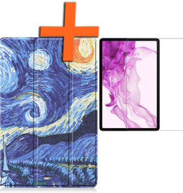 Nomfy Nomfy Samsung Galaxy Tab S8 Ultra Hoes Met Screenprotector - Sterrenhemel