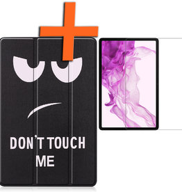 Nomfy Nomfy Samsung Galaxy Tab S8 Ultra Hoes Met Screenprotector - Don't touch me