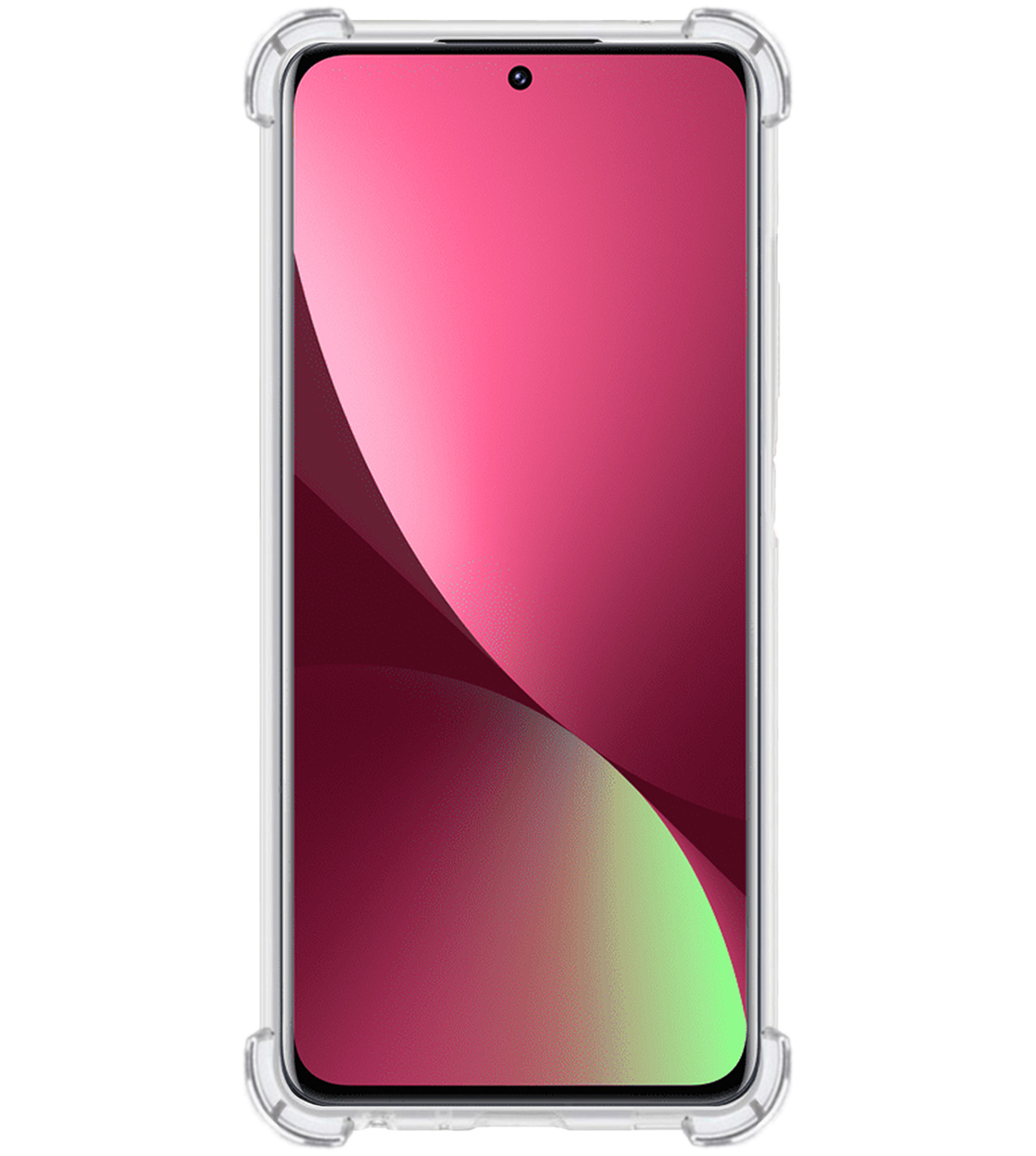 BASEY. Hoes Geschikt voor Xiaomi 12 Hoesje Shock Proof Case Hoes Siliconen - Hoesje Geschikt voor Xiaomi 12 Hoes Cover Shockproof - Transparant - 2 Stuks