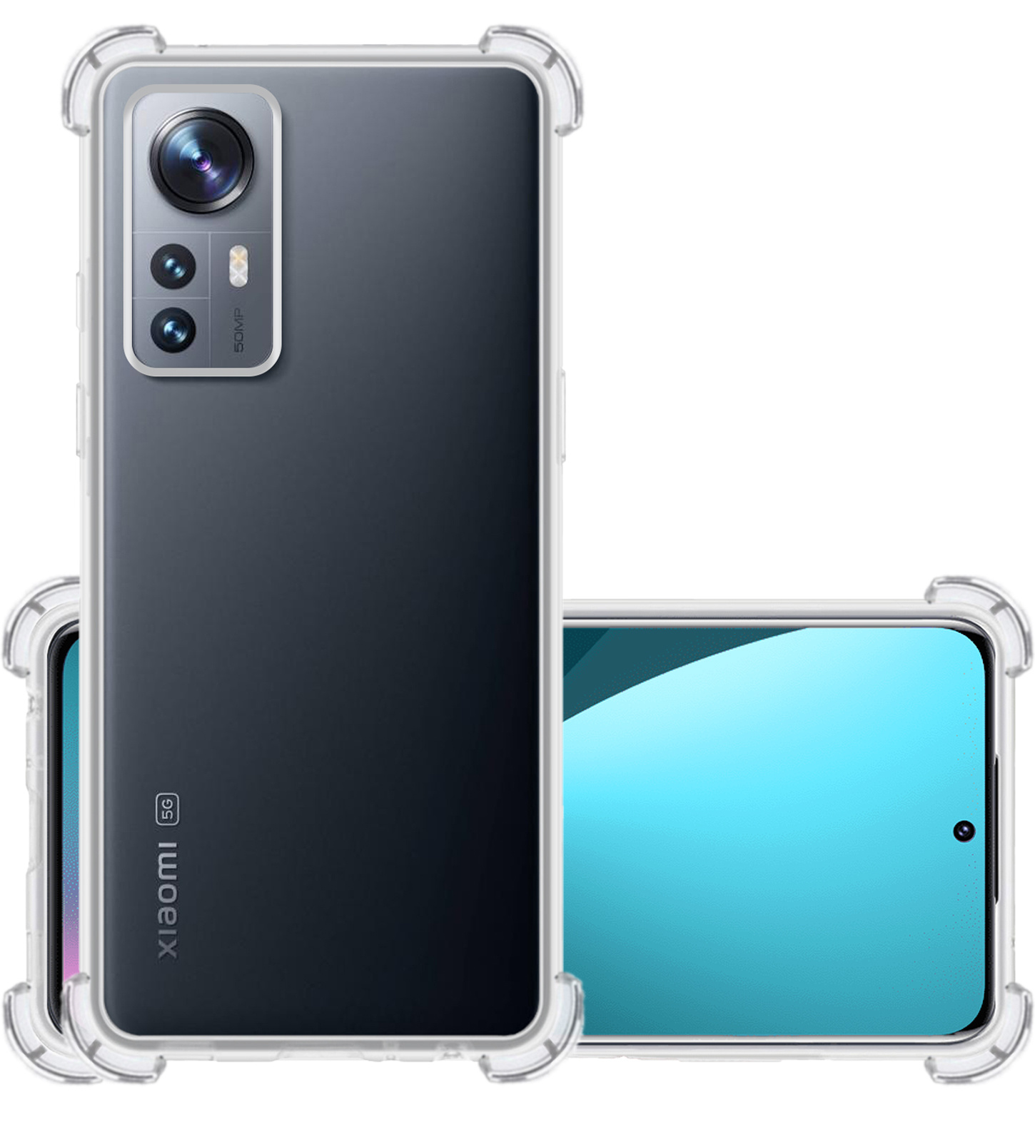 NoXx Hoes Geschikt voor Xiaomi 12 Hoesje Siliconen Cover Shock Proof Back Case Shockproof Hoes - Transparant