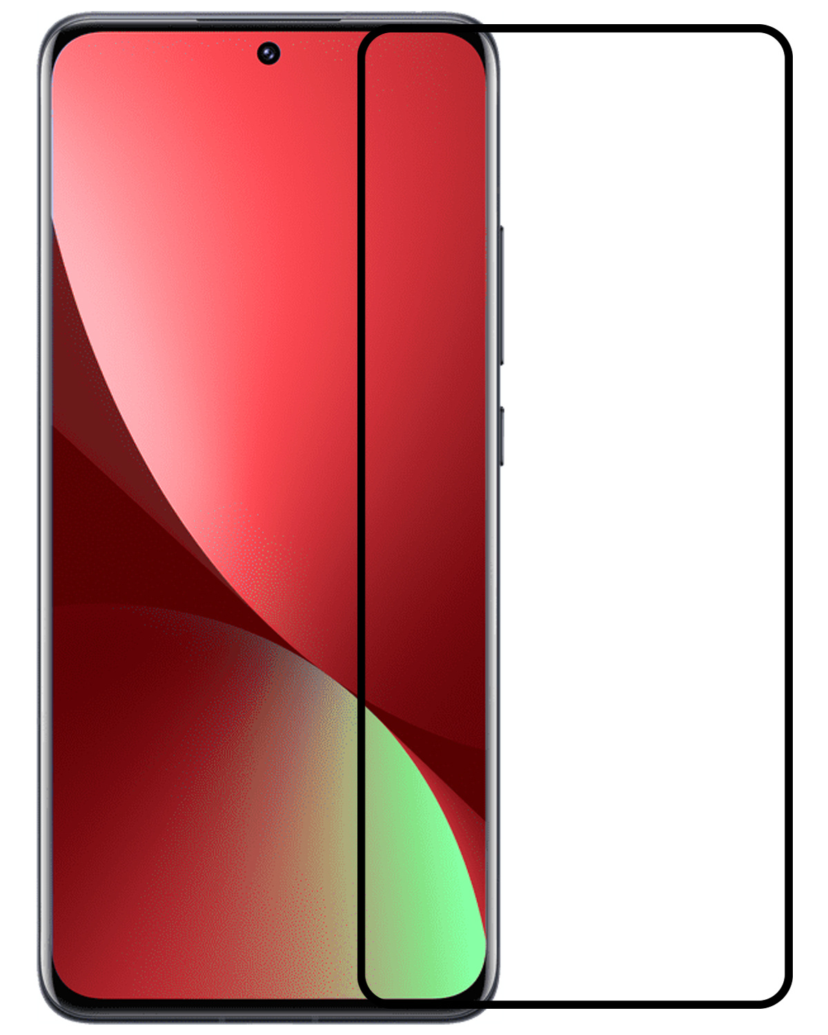 BASEY. Xiaomi 12 Screenprotector 3D Tempered Glass - Xiaomi 12 Beschermglas Full Cover - Xiaomi 12 Screen Protector 3D