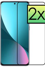 NoXx Screenprotector Geschikt voor Xiaomi 12 Screenprotector Tempered Glass Gehard Glas Full Cover - 2x