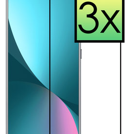 NoXx NoXx Xiaomi 12 Screenprotector Glas Full Cover - 3 PACK
