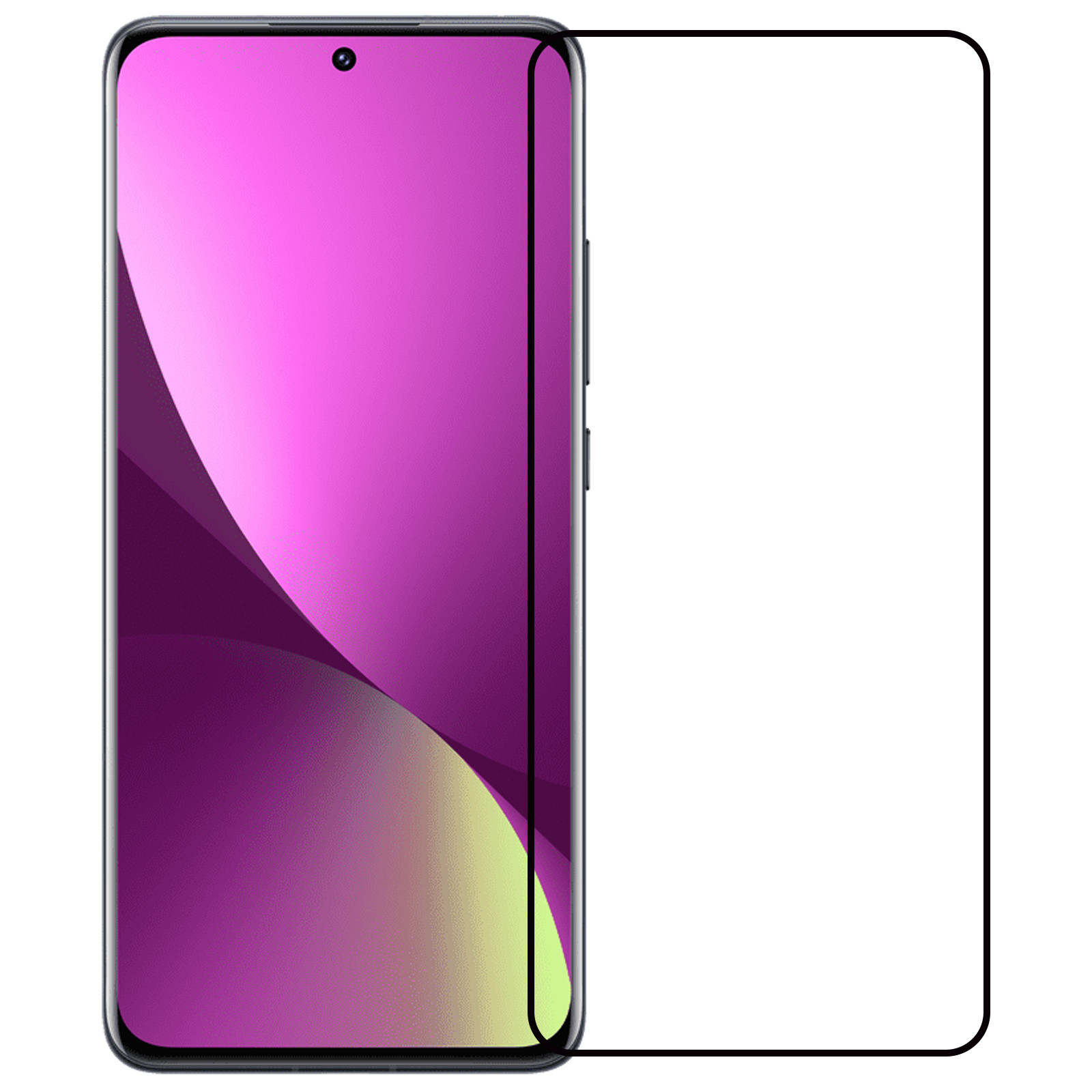 Nomfy Screenprotector Geschikt voor Xiaomi 12 Screenprotector Bescherm Glas - Screenprotector Geschikt voor Xiaomi 12 Screen Protector Tempered Glass Full Screen Full Cover - 2 PACK