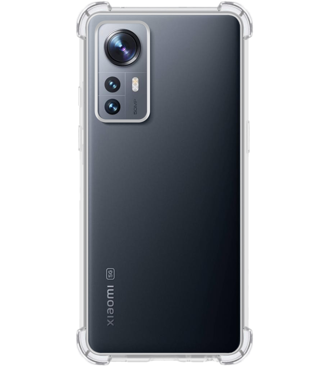 Nomfy Hoesje Geschikt voor Xiaomi 12X Hoesje Shock Proof Cover Case Shockproof - Hoes Geschikt voor Xiaomi 12X Hoes Siliconen Back Case - Transparant