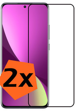 Nomfy Xiaomi 12X Screenprotector Bescherm Glas Full Cover - Xiaomi 12X Screen Protector 3D Tempered Glass - 2x