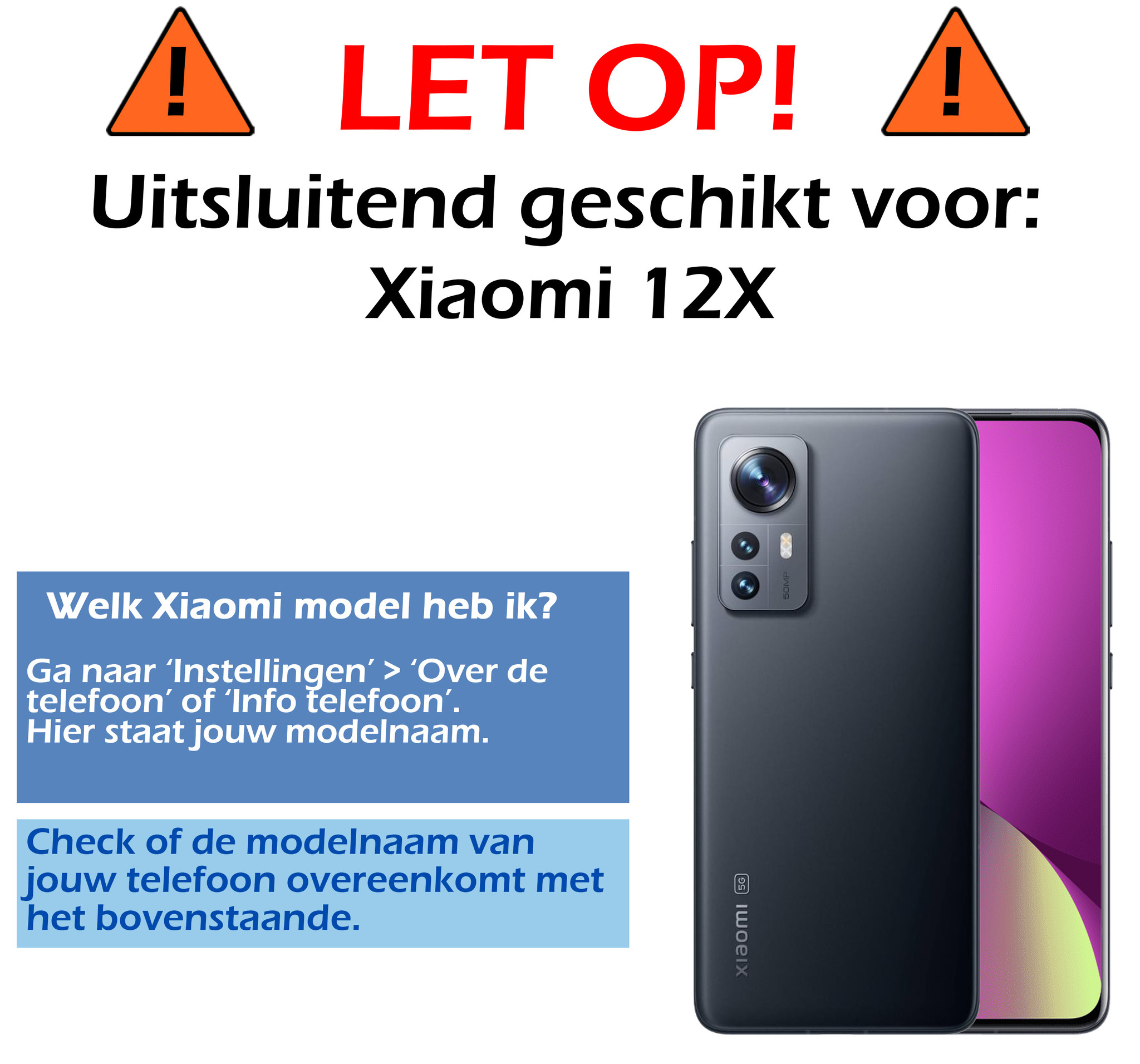 Nomfy Screenprotector Geschikt voor Xiaomi 12X Screenprotector Bescherm Glas - Screenprotector Geschikt voor Xiaomi 12X Screen Protector Tempered Glass Full Screen Full Cover - 2 PACK