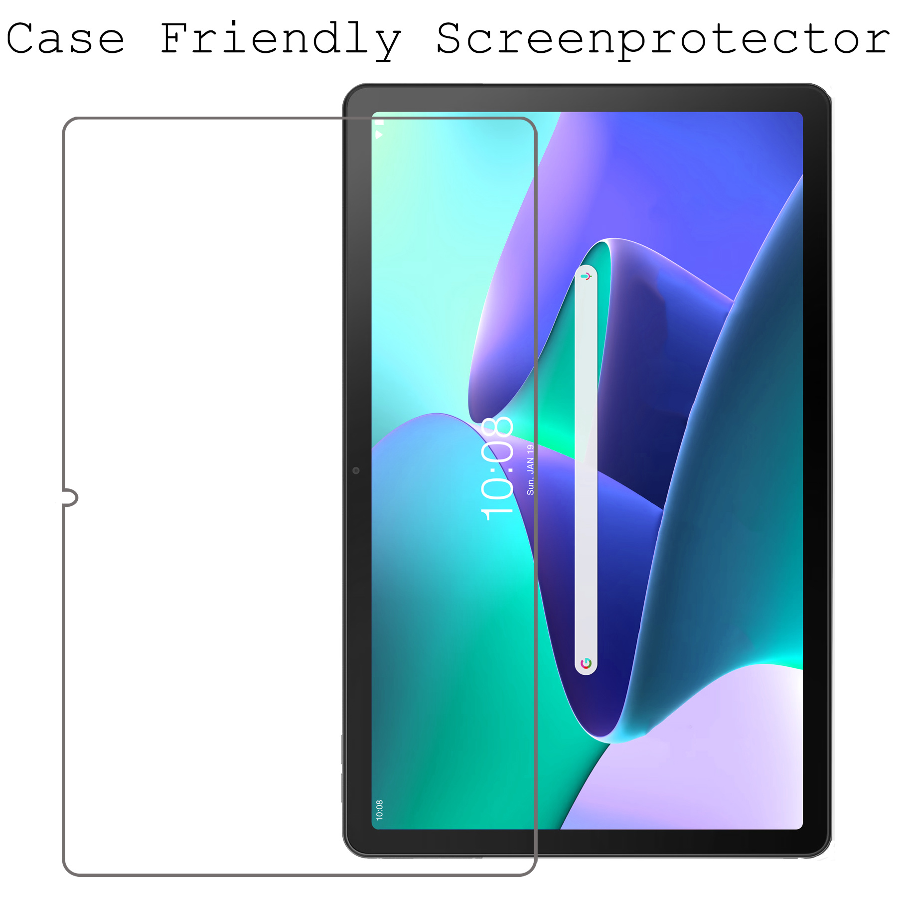 Lenovo Tab M10 Plus (3e gen) Screenprotector Tempered Glass - Lenovo Tab M10 Plus (3e gen) Beschermglas - Lenovo Tab M10 Plus (3e gen) Screen Protector