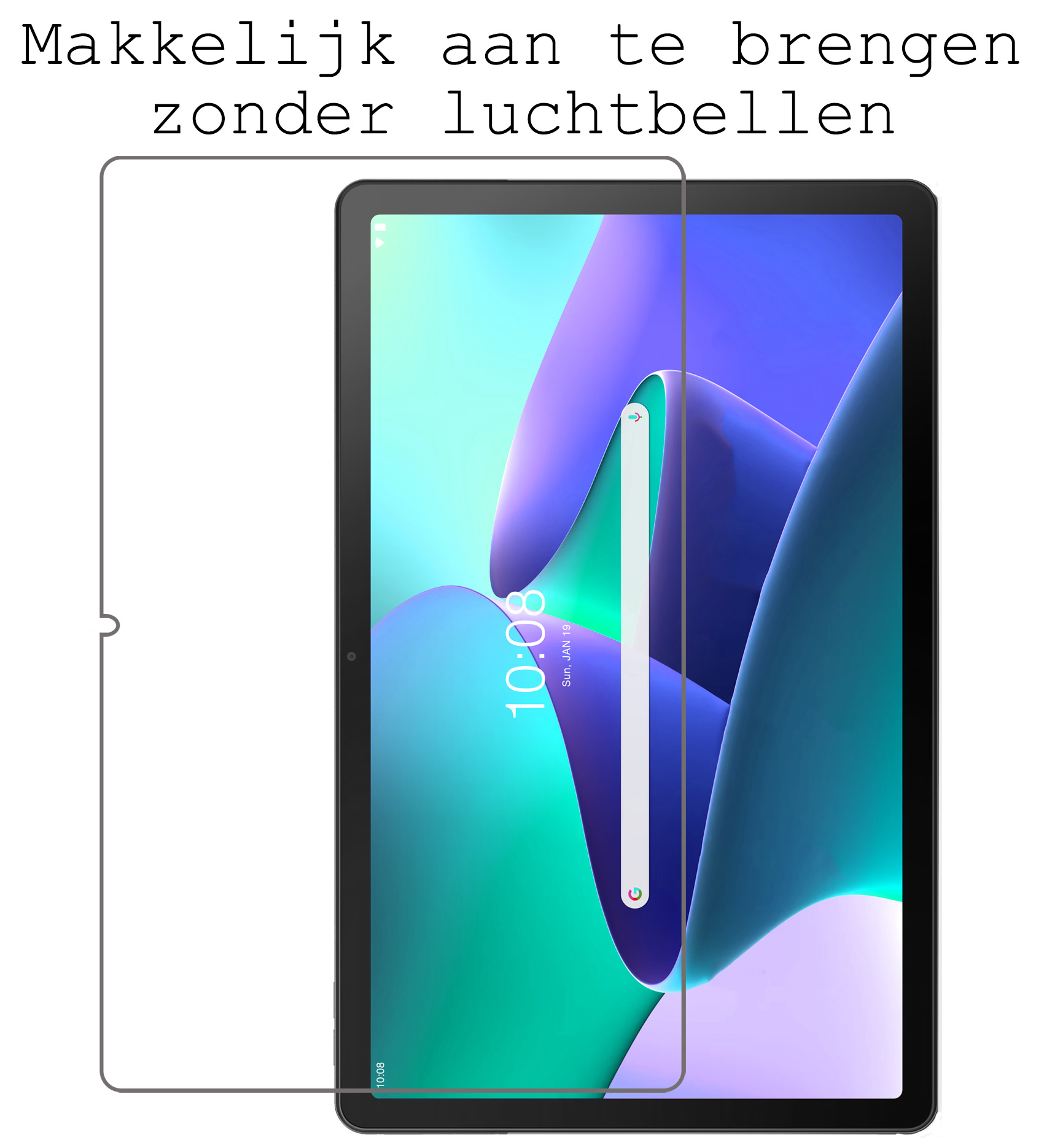 BASEY. Screenprotector Geschikt voor Lenovo Tab M10 Plus 3rd Gen Screenprotector Tempered Glass - Screenprotector Geschikt voor Lenovo Tab M10 Plus (3e Gen) Screen Protector Beschermglas - 3 Stuks