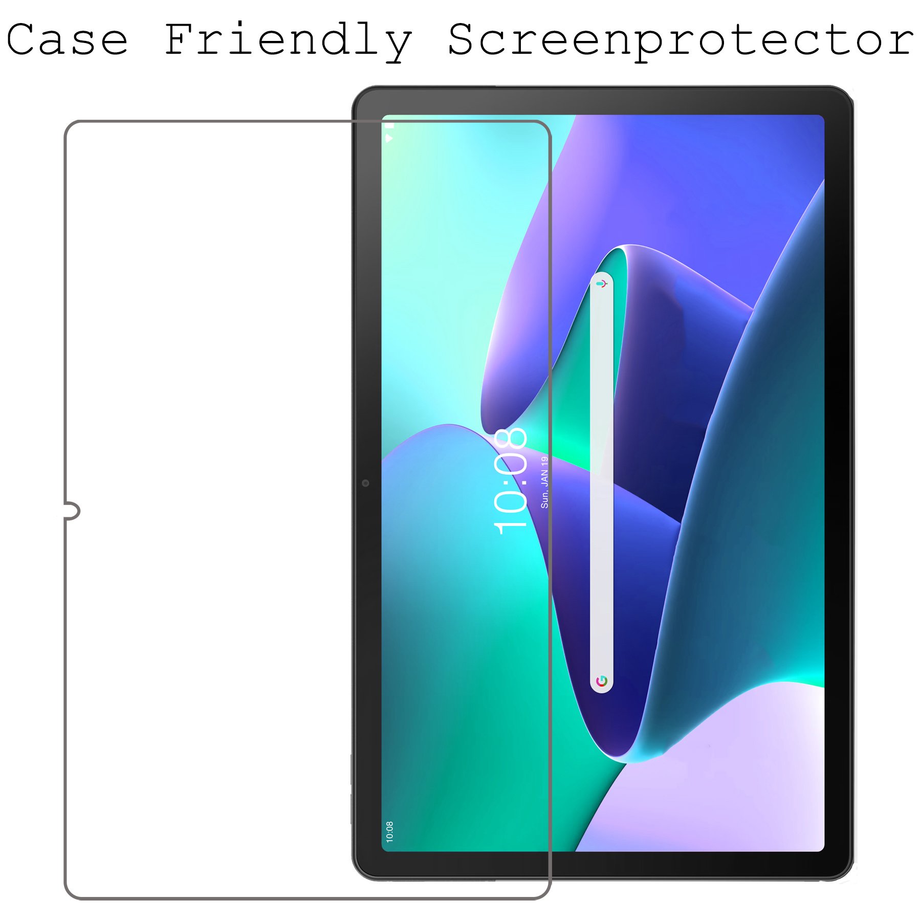 Lenovo Tab M10 Plus (3e gen) Screenprotector Tempered Glass - Lenovo Tab M10 Plus (3e gen) Beschermglas - Lenovo Tab M10 Plus (3e gen) Screen Protector 3 Stuks