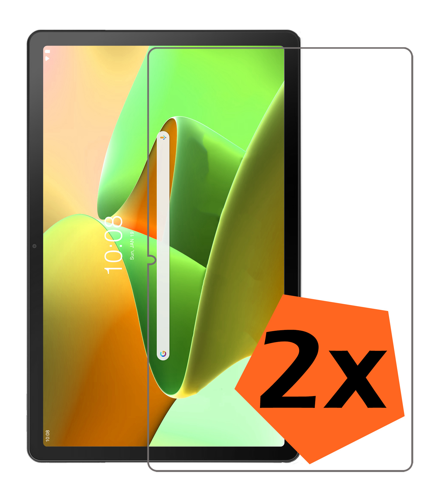 Nomfy Screenprotector Geschikt voor Lenovo Tab M10 Plus 3rd Gen Screenprotector Bescherm Glas - Screen Protector Geschikt voor Lenovo Tab M10 Plus (3e Gen) Screenprotector Tempered Glass - 2 PACK
