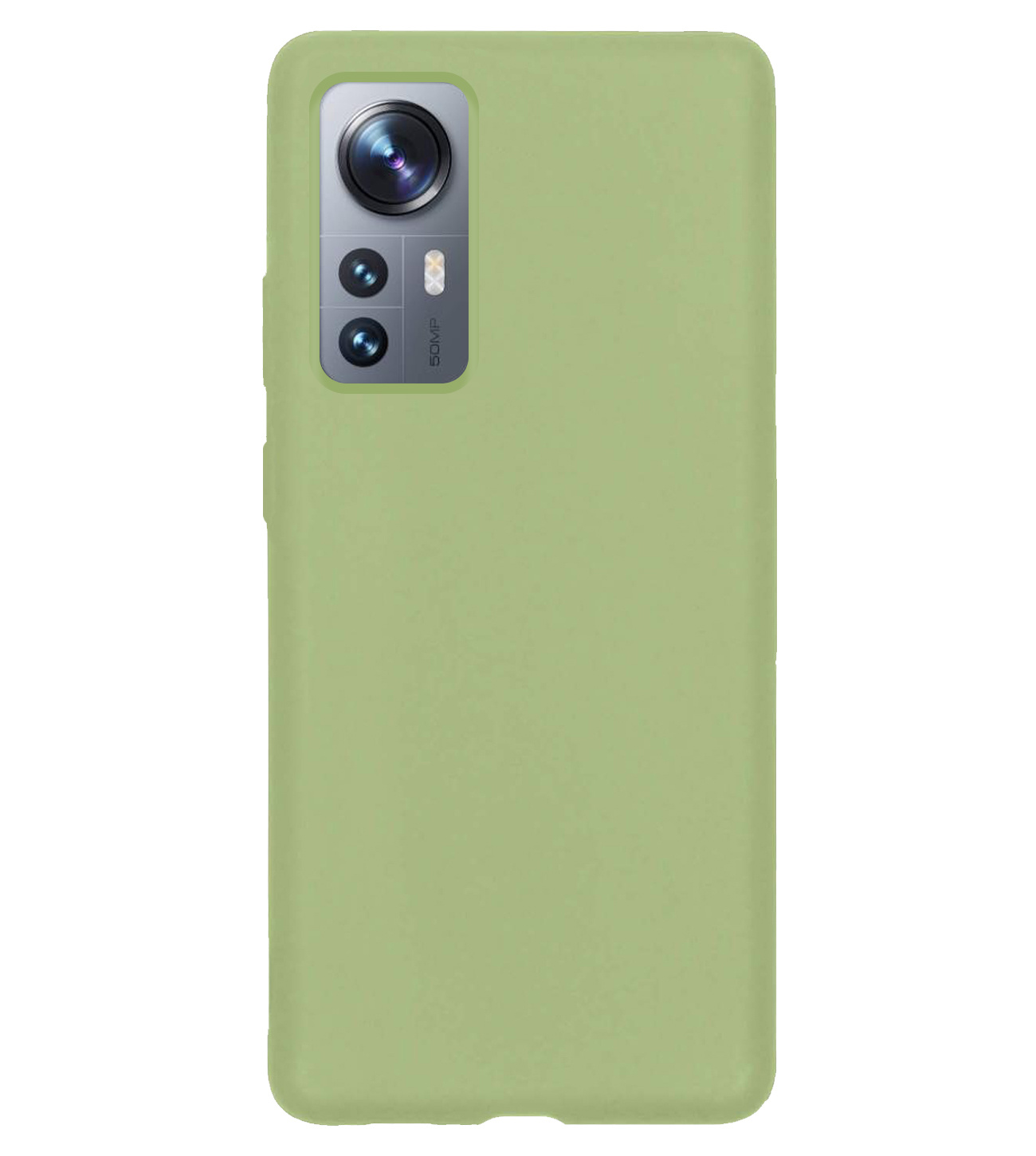 BASEY. Hoes Geschikt voor Xiaomi 12 Hoesje Siliconen Back Cover Case - Hoesje Geschikt voor Xiaomi 12 Hoes Cover Hoesje - Groen
