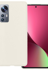 BASEY. Hoes Geschikt voor Xiaomi 12 Hoesje Siliconen Back Cover Case - Hoesje Geschikt voor Xiaomi 12 Hoes Cover Hoesje - Wit
