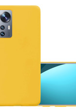NoXx Hoes Geschikt voor Xiaomi 12 Hoesje Cover Siliconen Back Case Hoes - Geel