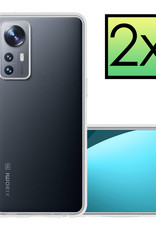 NoXx Hoes Geschikt voor Xiaomi 12 Hoesje Cover Siliconen Back Case Hoes - Transparant - 2x