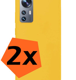 Nomfy Nomfy Xiaomi 12 Hoesje Siliconen - Geel - 2 PACK