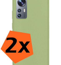 Nomfy Nomfy Xiaomi 12 Hoesje Siliconen - Groen - 2 PACK
