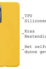 BASEY. Hoes Geschikt voor Xiaomi 12X Hoesje Siliconen Back Cover Case - Hoesje Geschikt voor Xiaomi 12X Hoes Cover Hoesje - Geel