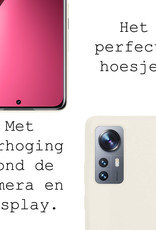 BASEY. Hoes Geschikt voor Xiaomi 12X Hoesje Siliconen Back Cover Case - Hoesje Geschikt voor Xiaomi 12X Hoes Cover Hoesje - Wit