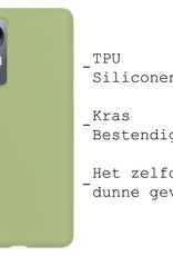 BASEY. Hoes Geschikt voor Xiaomi 12X Hoesje Siliconen Back Cover Case - Hoesje Geschikt voor Xiaomi 12X Hoes Cover Hoesje - Groen - 2 Stuks