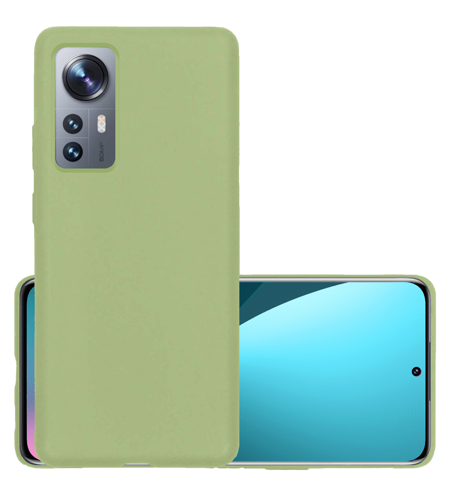 NoXx Hoes Geschikt voor Xiaomi 12X Hoesje Cover Siliconen Back Case Hoes - Groen