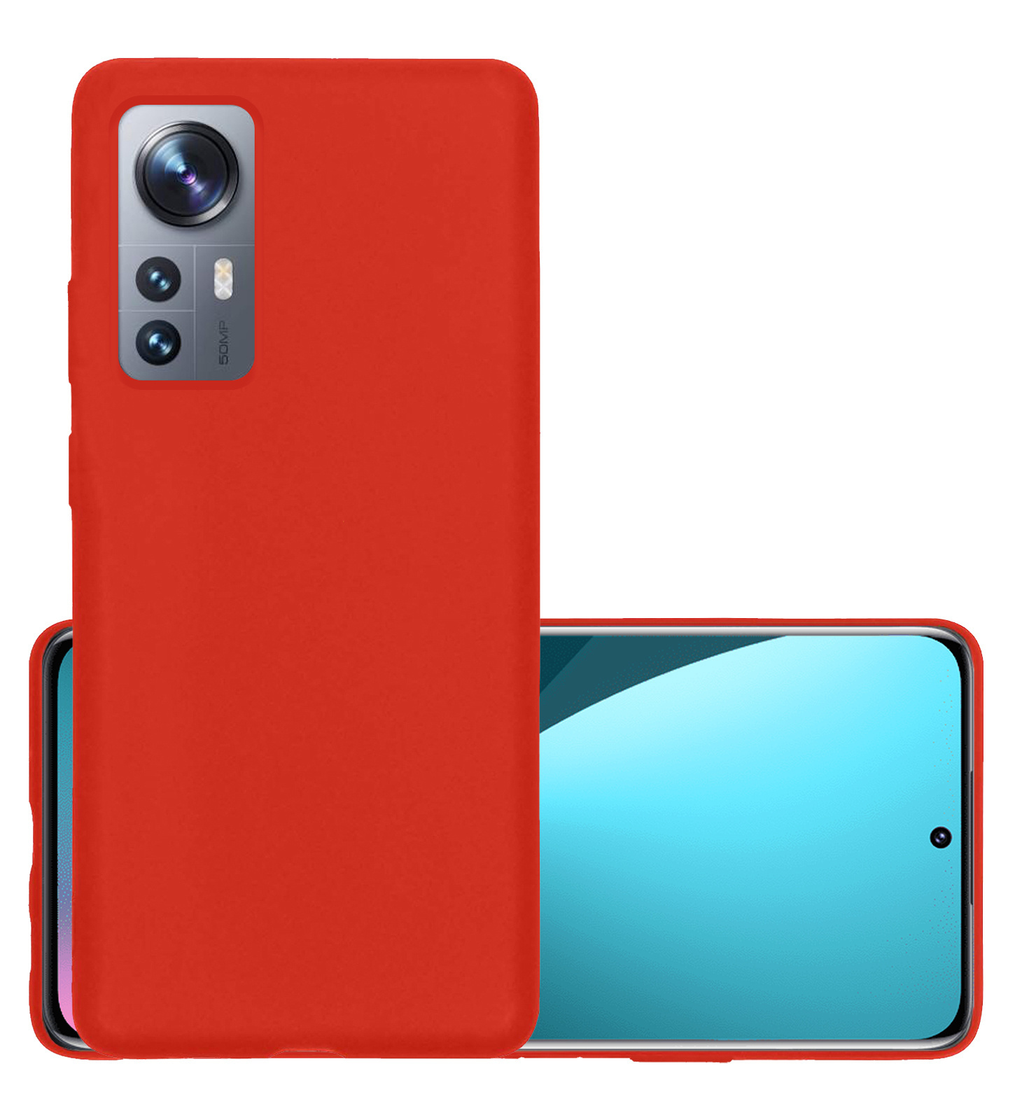 NoXx Hoes Geschikt voor Xiaomi 12X Hoesje Cover Siliconen Back Case Hoes - Rood