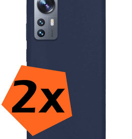 Nomfy Nomfy Xiaomi 12X Hoesje Siliconen - Donkerblauw - 2 PACK