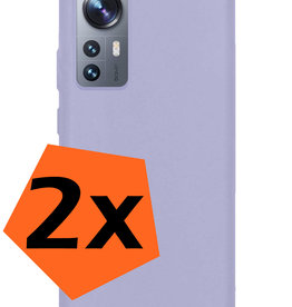 Nomfy Nomfy Xiaomi 12X Hoesje Siliconen - Lila - 2 PACK