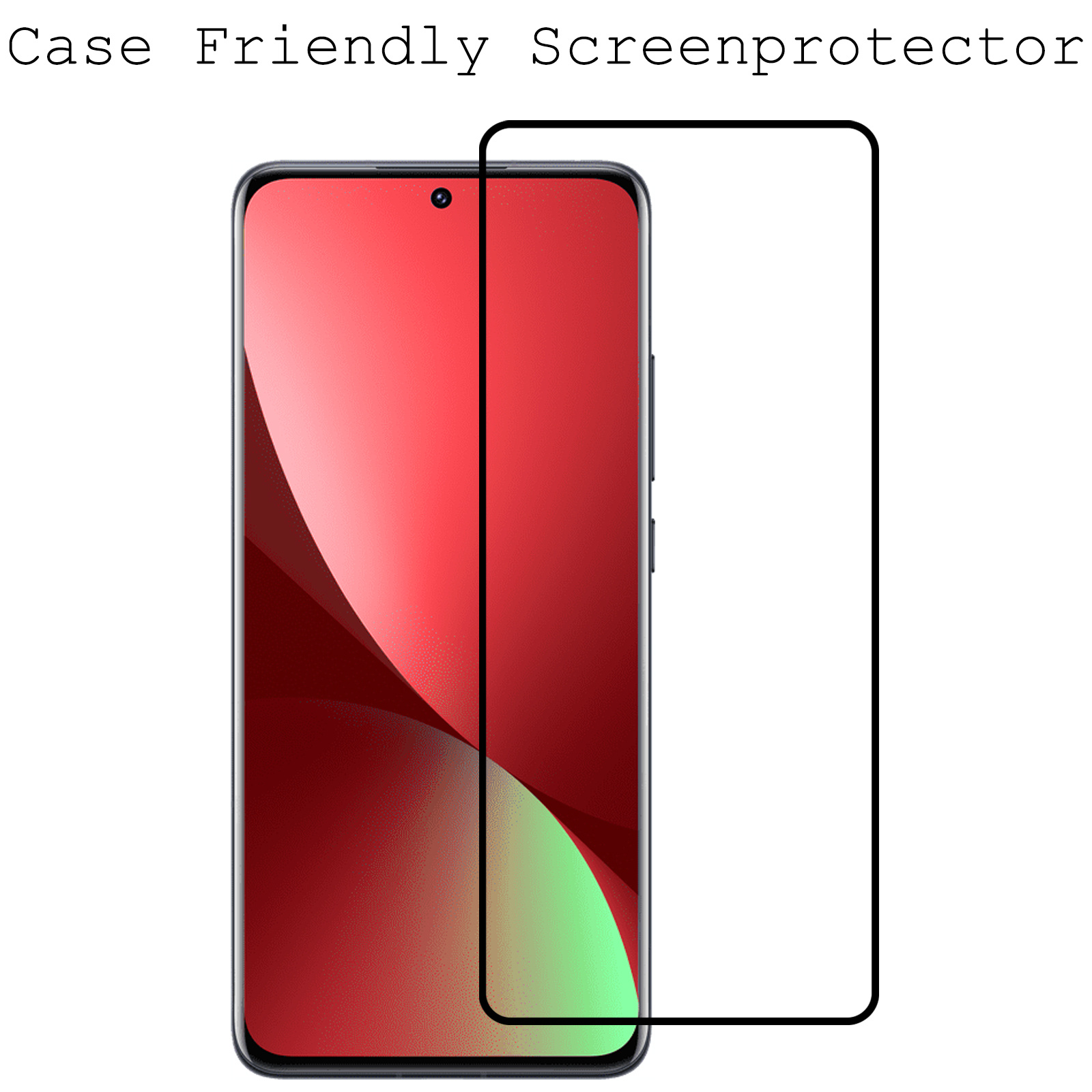 BASEY. Xiaomi 12 Pro Screenprotector 3D Tempered Glass - Xiaomi 12 Pro Beschermglas Full Cover - Xiaomi 12 Pro Screen Protector 3D