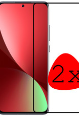 BASEY. Xiaomi 12 Pro Screenprotector 3D Tempered Glass - Xiaomi 12 Pro Beschermglas Full Cover - Xiaomi 12 Pro Screen Protector 3D 2 Stuks