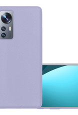 NoXx Hoes Geschikt voor Xiaomi 12 Pro Hoesje Cover Siliconen Back Case Hoes - Lila