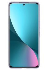 NoXx Hoes Geschikt voor Xiaomi 12 Pro Hoesje Cover Siliconen Back Case Hoes - Lila