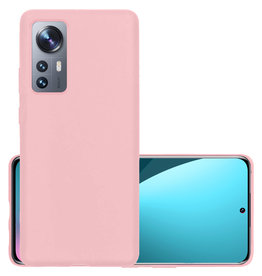 NoXx NoXx Xiaomi 12 Pro Hoesje Siliconen - Lichtroze