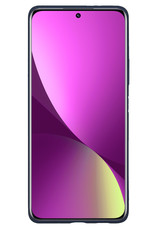 Nomfy Hoesje Geschikt voor Xiaomi 12 Pro Hoesje Siliconen Cover Case - Hoes Geschikt voor Xiaomi 12 Pro Hoes Back Case - Donkerblauw