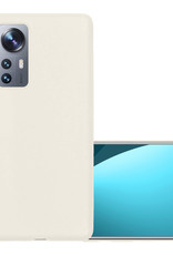 NoXx Xiaomi 12 Pro Hoesje Back Cover Siliconen Case Hoes - Wit Ã‚Â