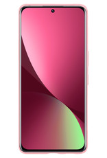 BASEY. Hoes Geschikt voor Xiaomi 12 Pro Hoesje Siliconen Back Cover Case - Hoesje Geschikt voor Xiaomi 12 Pro Hoes Cover Hoesje - Lichtroze - 2 Stuks