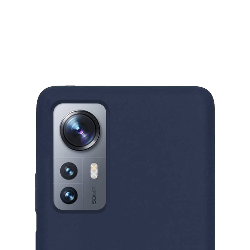 NoXx Hoes Geschikt voor Xiaomi 12 Pro Hoesje Cover Siliconen Back Case Hoes - Donkerblauw - 2x