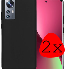 BASEY. BASEY. Xiaomi 12 Pro Hoesje Siliconen - Zwart - 2 PACK