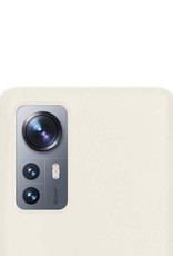 NoXx Hoes Geschikt voor Xiaomi 12 Pro Hoesje Cover Siliconen Back Case Hoes - Wit - 2x