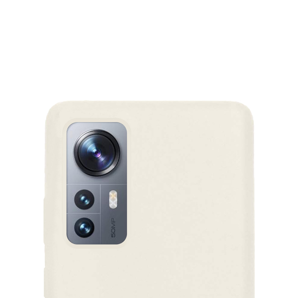 NoXx Hoes Geschikt voor Xiaomi 12 Pro Hoesje Cover Siliconen Back Case Hoes - Wit - 2x