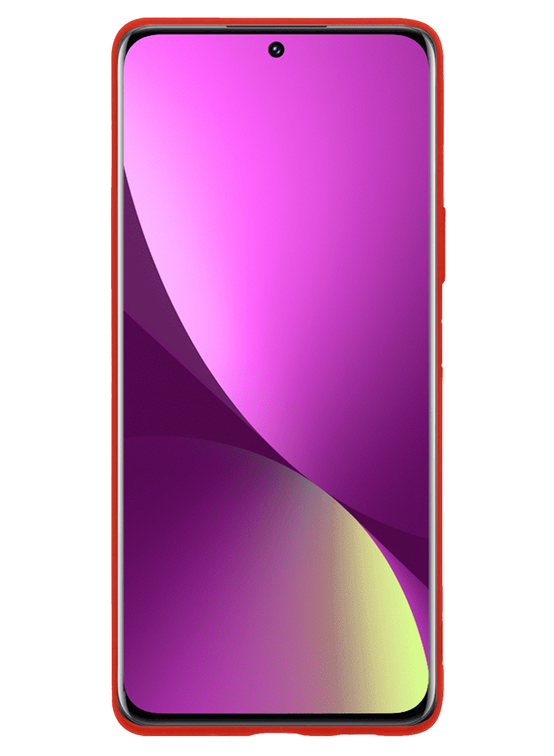 Nomfy Hoesje Geschikt voor Xiaomi 12 Pro Hoesje Siliconen Cover Case - Hoes Geschikt voor Xiaomi 12 Pro Hoes Back Case - 2-PACK - Rood