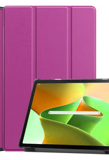 Nomfy Hoes Geschikt voor Lenovo Tab M10 Plus 3rd Gen Hoes Tri-fold Tablet Hoesje Case - Hoesje Geschikt voor Lenovo Tab M10 Plus (3e Gen) Hoesje Hardcover Bookcase - Paars