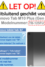 Nomfy Lenovo Tab M10 Plus Hoesje (3e generatie) Book Case Kat - Lenovo Tab M10 Plus (Gen 3) Hoes Hardcover Hoesje Kat Good Night