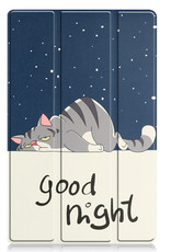 Nomfy Hoes Geschikt voor Lenovo Tab M10 Plus 3rd Gen Hoes Tri-fold Tablet Hoesje Case - Hoesje Geschikt voor Lenovo Tab M10 Plus (3e Gen) Hoesje Hardcover Bookcase - Kat