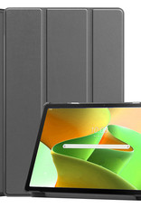 Nomfy Lenovo Tab M10 Plus Hoesje (3e generatie) Book Case Grijs - Lenovo Tab M10 Plus (Gen 3) Hoes Hardcover Hoesje Grijs