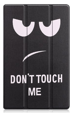Nomfy Lenovo Tab M10 Plus Hoesje (3e generatie) Book Case Don't Touch Me - Lenovo Tab M10 Plus (Gen 3) Hoes Hardcover Hoesje Don't Touch Me