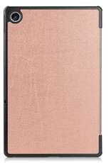 Nomfy Lenovo Tab M10 Plus Hoesje (3e generatie) Book Case Rosé Goud - Lenovo Tab M10 Plus (Gen 3) Hoes Hardcover Hoesje Rosé Goud