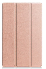 Nomfy Lenovo Tab M10 Plus Hoesje (3e generatie) Book Case Rosé Goud - Lenovo Tab M10 Plus (Gen 3) Hoes Hardcover Hoesje Rosé Goud