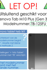 NoXx Lenovo Tab M10 Plus (Gen 3) Hoesje Case Hard Cover Hoes Book Case - Touch Me
